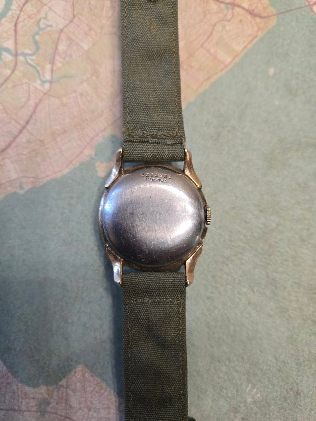 Original US WWII Type A-11B USAAF Wrist Watch by Bulova.