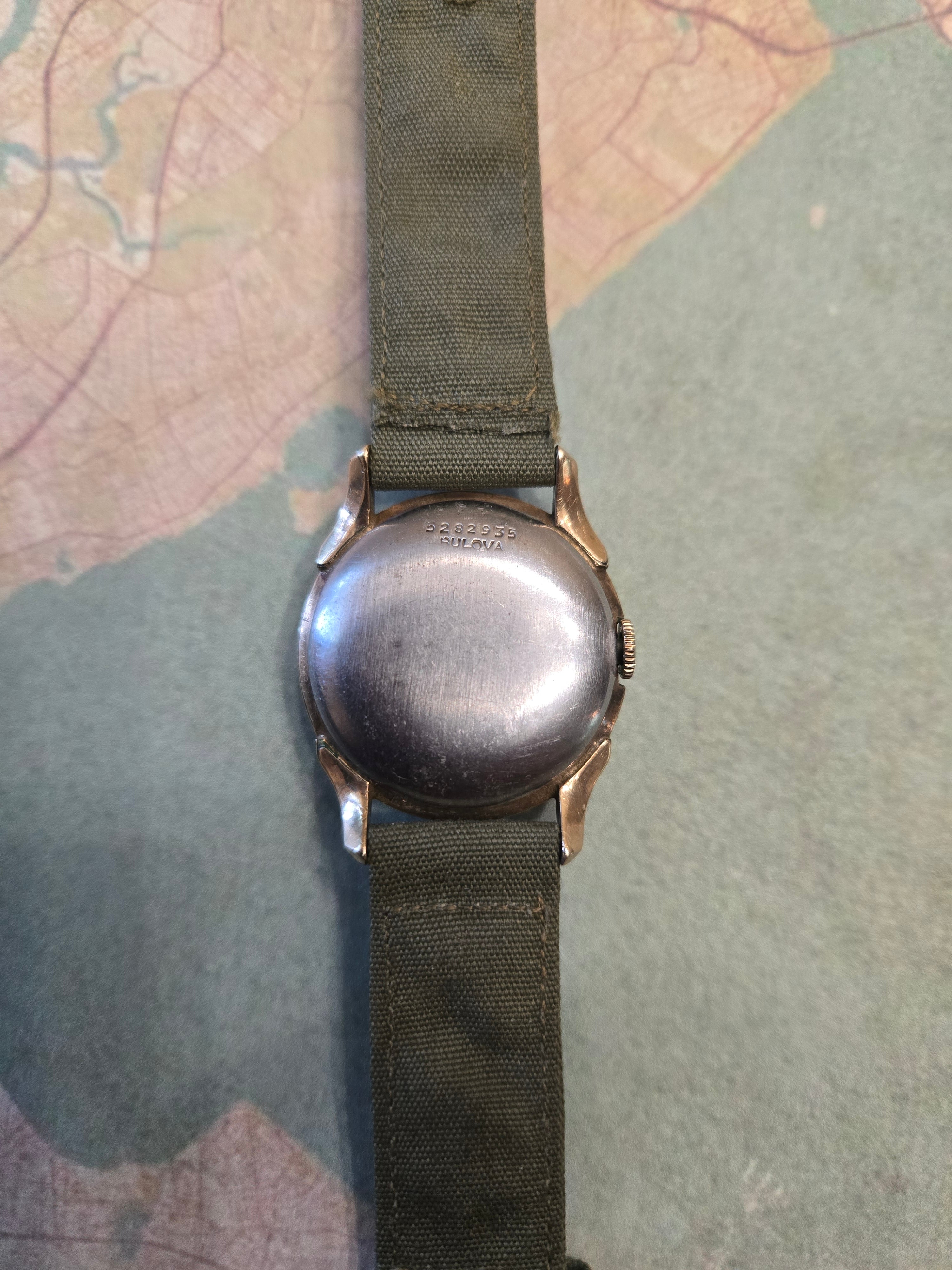 Original US WWII Type A-11B USAAF Wrist Watch by Bulova.