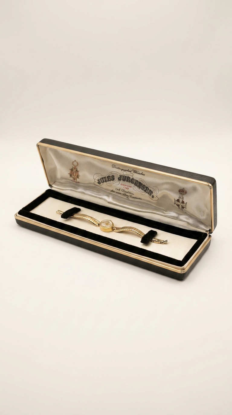 Vintage 14k gold Jules Jurgensen woman's cocktail watch