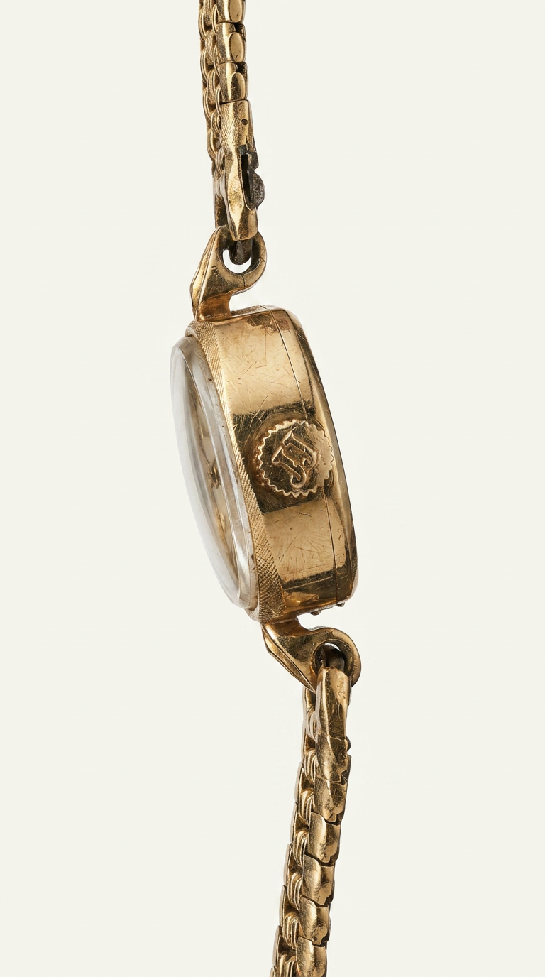 Vintage 14k gold Jules Jurgensen woman's cocktail watch